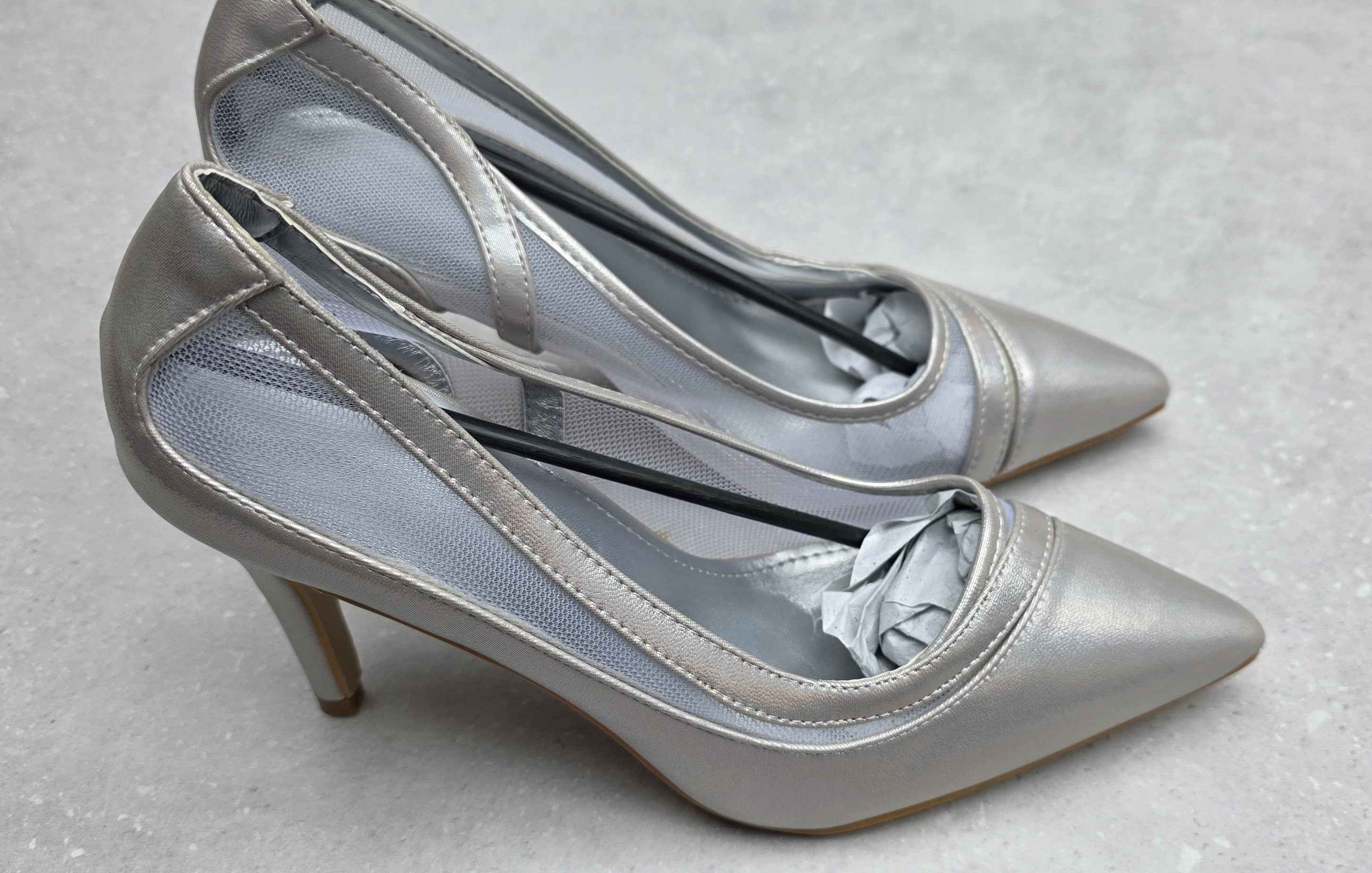 Womens Transparent Heels Stiletto High Heels Pointed Cap Toe Court Shoes Slip-on Pumps Clear Dress Shoes 4 Inch Patent Leather