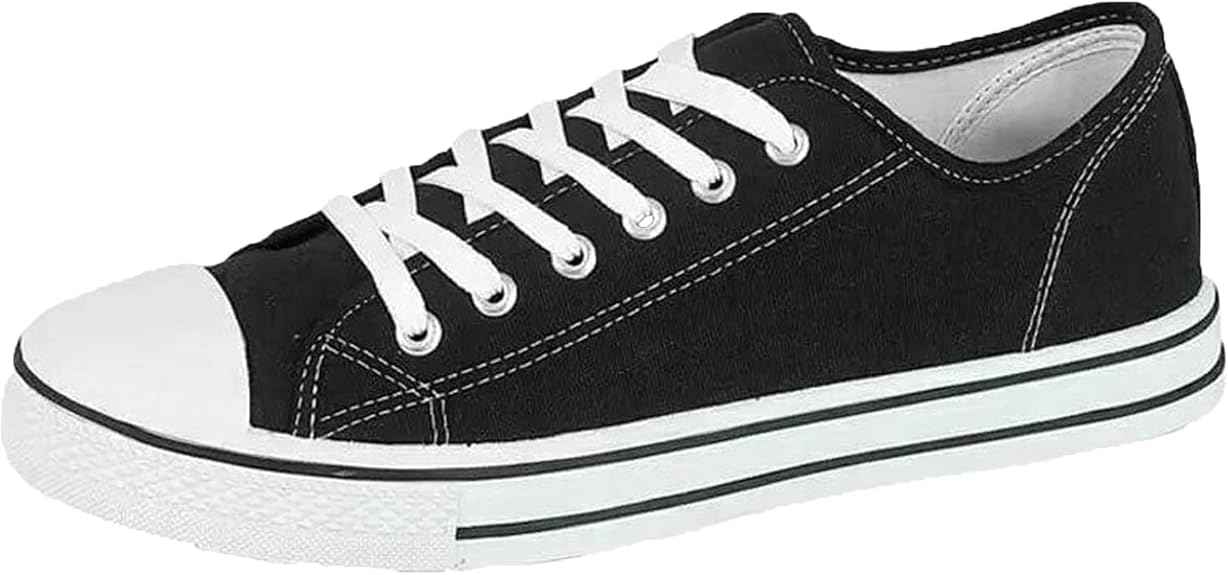 Womens Ladies Gym Trainers Canvas Shoes Plimsolls Casual Flat Lace Up Pumps