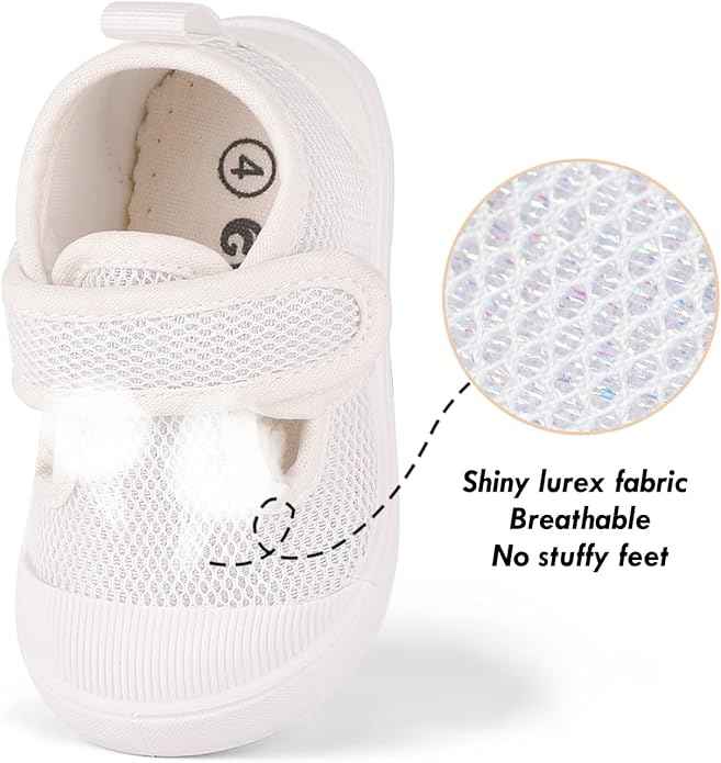 0-3 Years Baby Girls First Walking Shoes Toddler Shoes Girls Sneakers Infant Trainers Breathable and Flexible
