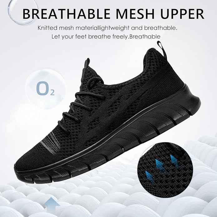 Mens Trainers Breathable Lightweight Non-Slip Running Shoes