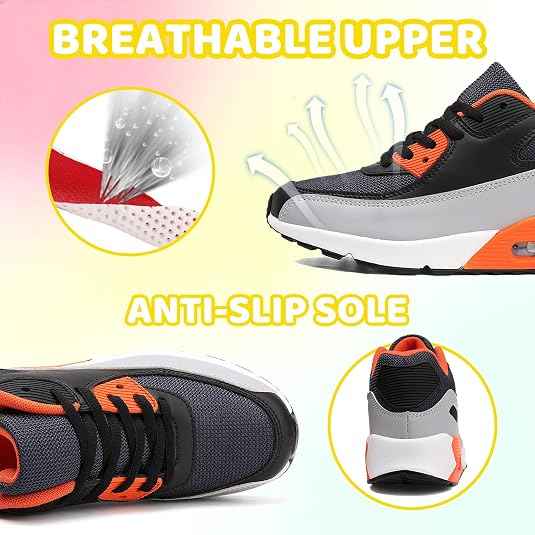 Boys Fashion Trainers Running Shoes Kids Girls Sneaker Athletic Casual Sports Walking Comfortable Lightweight CHILD SIZE 11