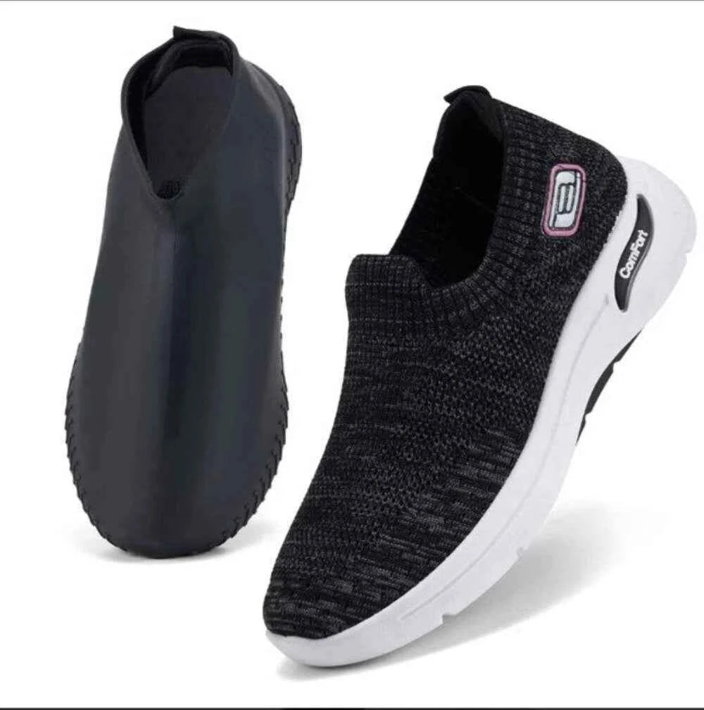 Womens Slip on Walking Shoes Mesh Breathable Lightweight Orthopedic Casual Shoes