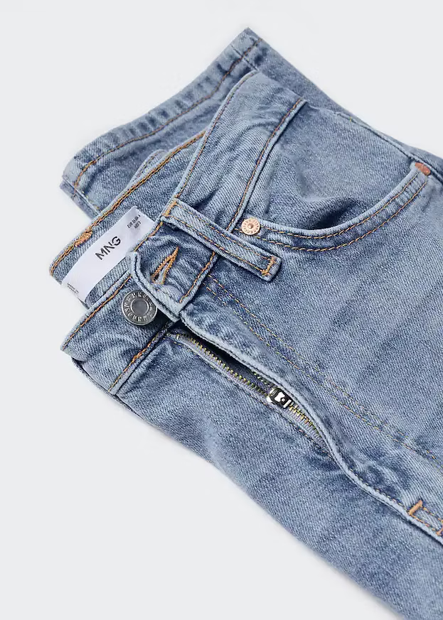 MNG Mid Waist Slim Comfort Cropped Jeans, Size 8