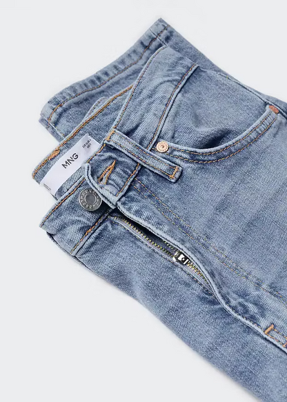 MNG Mid Waist Slim Comfort Cropped Jeans, Size 8