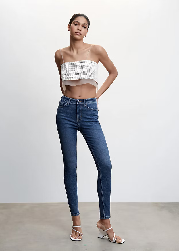 High-rise skinny jeans