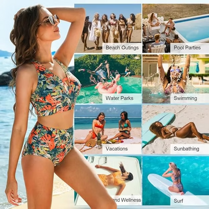JASAMBAC Bikini Sets for Women 2 Piece Flattering Swimsuit