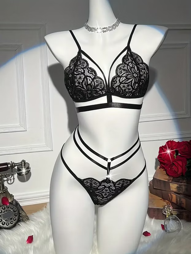 Floral Lace Lingerie Set