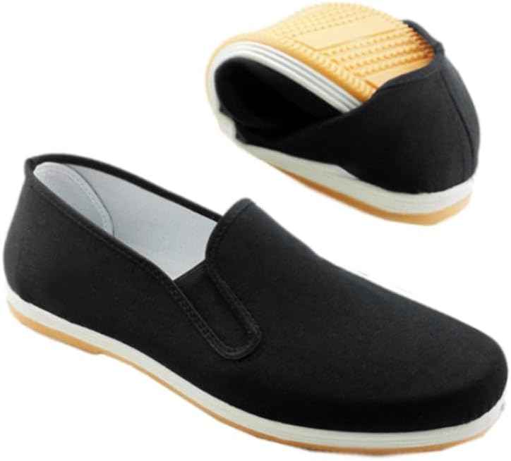 Chinese Traditional Kung Fu Shoes Canvas with Non-Slip Rubber Sole Unisex Martial Arts for Tai Chi, Wing Chun, Wushu &amp; Shaolin Lightweight Slip-On Qi Gong Training Shoes