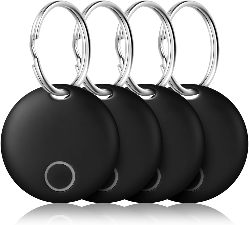 Ainiv Smart Tag 4 Pack, Bluetooth Item Finders, Item Tracker Compatible with Apple Find My (iOS Only), Up to 50m/164ft Range, IP67 Waterproof, Wireless Remote Locator for Keys, Wallet, Luggage, Pet