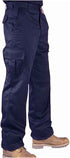 IBEX S3 Multi-Pocket Men’s Cargo Work Trousers - Durable Polyester-Cotton Blend, Heavy-Duty Builders Combat Pants, Navy,