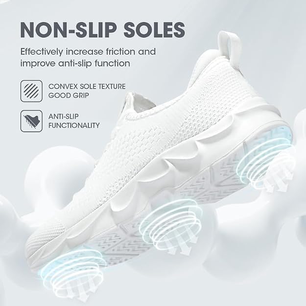 INYO Men’s Running Trainers – Lightweight Slip-On Mesh Athletic Shoes – Breathable Sneakers for Walking