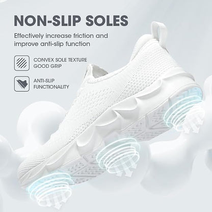 INYO Men’s Running Trainers – Lightweight Slip-On Mesh Athletic Shoes – Breathable Sneakers for Walking