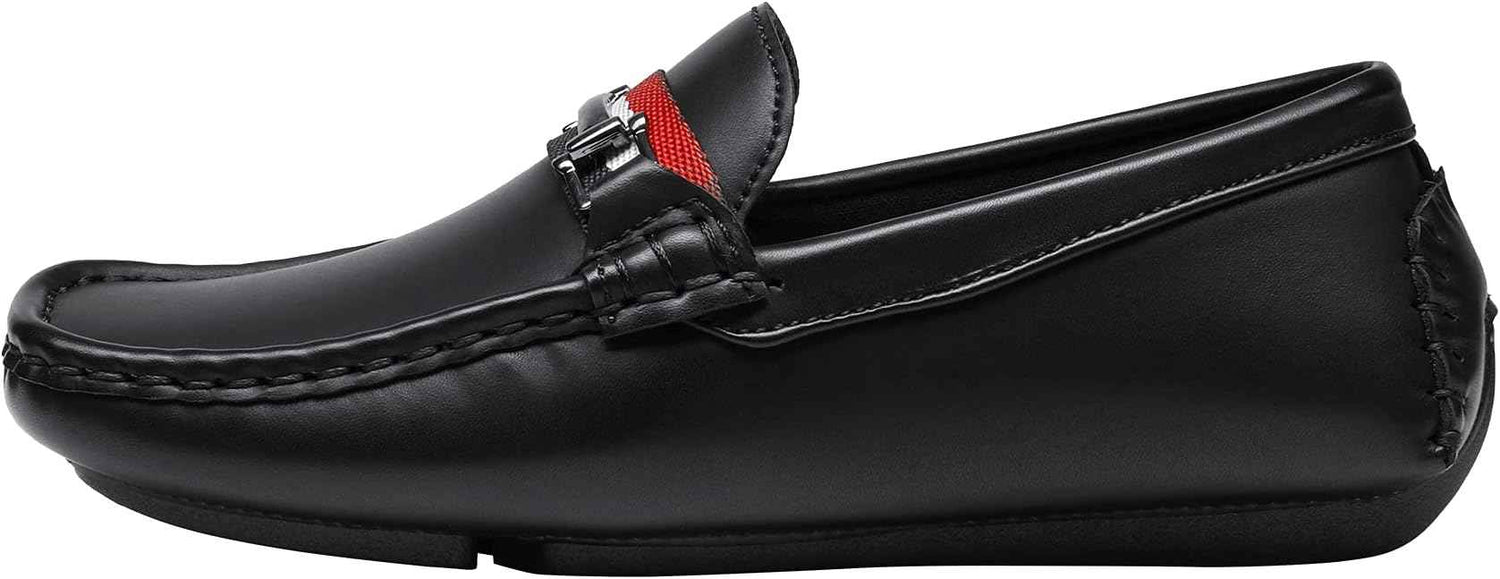 Bruno Marc Boys Leather Slip-On Loafers Dress Shoes for Kids, Lightweight Breathable School Shoes for Back to School, Comfort Fit Casual &amp; Formal