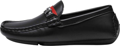 Bruno Marc Boys Leather Slip-On Loafers Dress Shoes for Kids, Lightweight Breathable School Shoes for Back to School, Comfort Fit Casual &amp; Formal