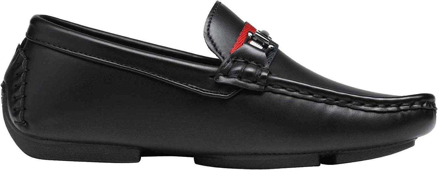 Bruno Marc Boys Leather Slip-On Loafers Dress Shoes for Kids, Lightweight Breathable School Shoes for Back to School, Comfort Fit Casual &amp; Formal