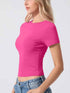 Womens Basic T Shirts Short Sleeve Slim Fit Tops Summer Crew Neck Soft Stretchy Tee Casual