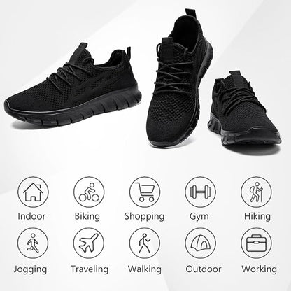 Mens Trainers Breathable Lightweight Non-Slip Running Shoes