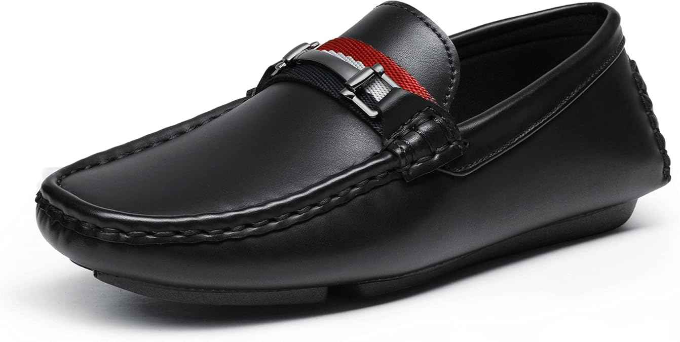 Bruno Marc Boys Leather Slip-On Loafers Dress Shoes for Kids, Lightweight Breathable School Shoes for Back to School, Comfort Fit Casual &amp; Formal