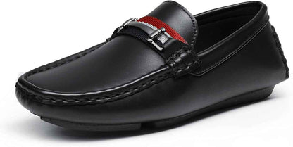 Bruno Marc Boys Leather Slip-On Loafers Dress Shoes for Kids, Lightweight Breathable School Shoes for Back to School, Comfort Fit Casual &amp; Formal