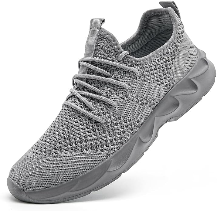 Linenghs Mens Running Shoes Tennis Gym Sneakers Casual Slip On Walking Lightweight Athletic Mesh Workout Breathable Fashion Sports Shoes