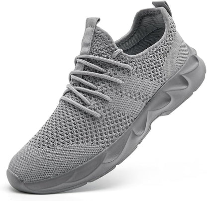 Linenghs Mens Running Shoes Tennis Gym Sneakers Casual Slip On Walking Lightweight Athletic Mesh Workout Breathable Fashion Sports Shoes