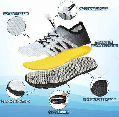 Aolso Water Shoes Kids Boys Girls Beach Shoes,Quick Dry Swimmming Shoes Pool Barefoot Shoes, Lightweight Kids Surfing Diving Shoes Wide Fit Shoes for Hiking Cross Training