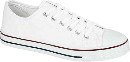 Womens Ladies Gym Trainers Canvas Shoes Plimsolls Casual Flat Lace Up Pumps