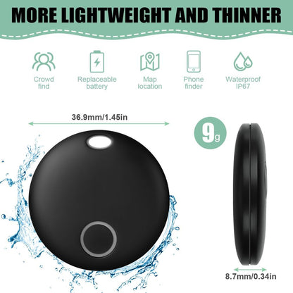Ainiv Smart Tag 4 Pack, Bluetooth Item Finders, Item Tracker Compatible with Apple Find My (iOS Only), Up to 50m/164ft Range, IP67 Waterproof, Wireless Remote Locator for Keys, Wallet, Luggage, Pet