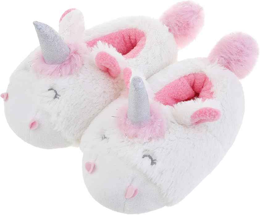 Girls Slippers for Kids Cute animal House Shoes Non-Slip Rubber Sole Indoor Size 3-4