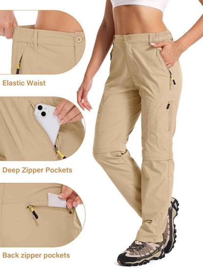 Jessie Kidden Walking Trousers Women Cargo Pants Waterproof Summer Lightweight Quick Dry Convertible Stretch Outdoor Casual UPF 50 Running Cycling Zip Off