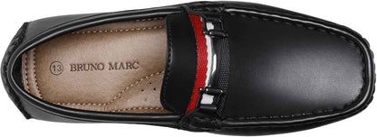 Bruno Marc Boys Leather Slip-On Loafers Dress Shoes for Kids, Lightweight Breathable School Shoes for Back to School, Comfort Fit Casual &amp; Formal