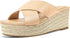 PIZZ ANNU Womens Platform Sandals Wedge Espadrille Slip on Crossover Slides Ladies Open Toe Summer Chunky Shoes