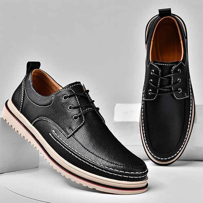 Lace Up Shoes Mens Formal Dress Business Classic Casual Derby Shoes Comfortable Lightweight Non-Slip Leather Oxford