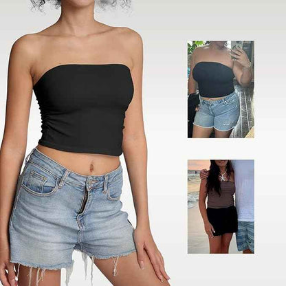 Tube Top, Versatile Crop Summer Basic Top