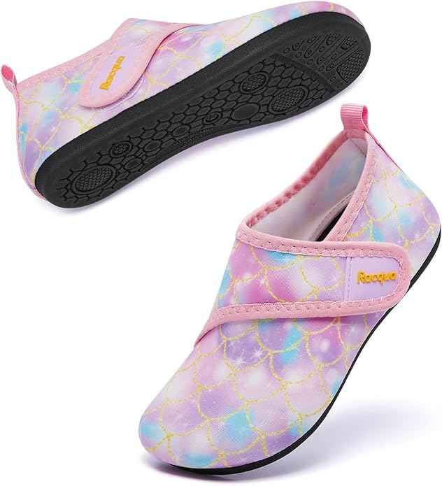 Racqua Toddler Kids Water Shoes Lightweight Swim Shoes Quick Dry Aqua Shoes Beach Pool for Boys Girls