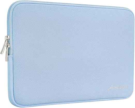 15.6 inch Laptop Sleeve Leather Case, Water Resistant Puffy Protective Laptop Bag for Macbook Air 15 inch/Macbook Pro 16 inch/HP/LENOVO/ACER/ASUS/DELL Chromebook Matebook 15.6