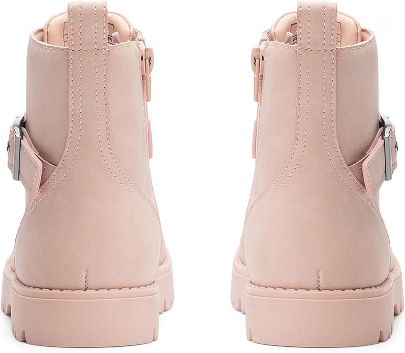 DREAM PAIRS Girls Boots Boys Ankle Lace-up with Buckle Strap Combat boot