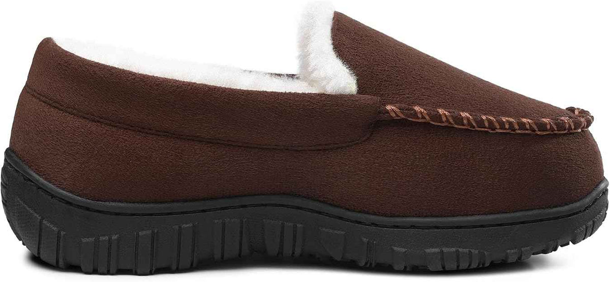 Boys Moccasin Slippers Memory Foam Kids House Slippers