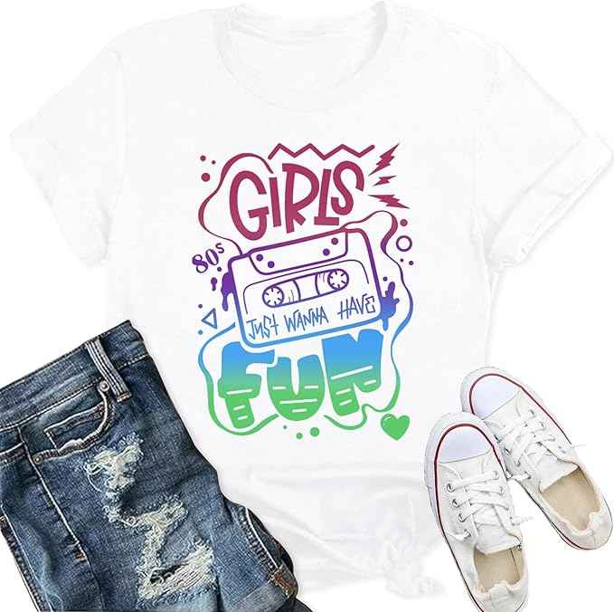 80s T Shirts Women Retro Vintage 80s&