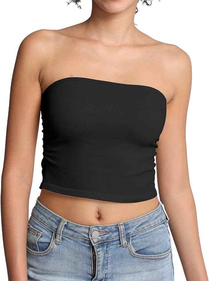 Tube Top, Versatile Crop Summer Basic Top