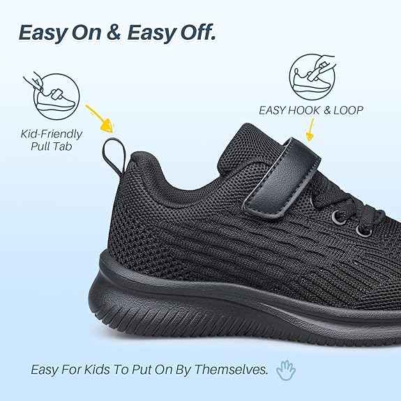 Kids Trainers Boys Girls School Shoes Breathable Child Sneaker Lightweight Running Trainers (Size 10)