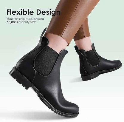 DREAM PAIRS Wellington Boots Women and Men Ankle Ladies Wellies Short Chelsea Booties (Size 8) Waterproof Rain Boots