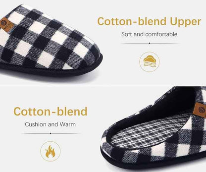 ONCAI Mens Slippers Memory Foam Slippers Slip On Warm Fluffy House Indoor/Outdoor Shoes With Non-Slip Sole (Size 13))