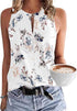 WNEEDU Womens Sexy Sleeveless Tank Tops Summer Elegant V Neck Vest Top Ladies Loost Fit Trendy Shirts Blouse