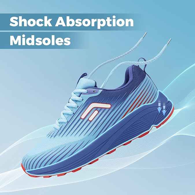 FitVille Wide Fit Mens Trail Running Shoes Breathable Hiking Trekking Trainers Arch Support Walking Shoes