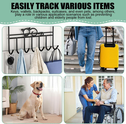 Ainiv Smart Tag 4 Pack, Bluetooth Item Finders, Item Tracker Compatible with Apple Find My (iOS Only), Up to 50m/164ft Range, IP67 Waterproof, Wireless Remote Locator for Keys, Wallet, Luggage, Pet