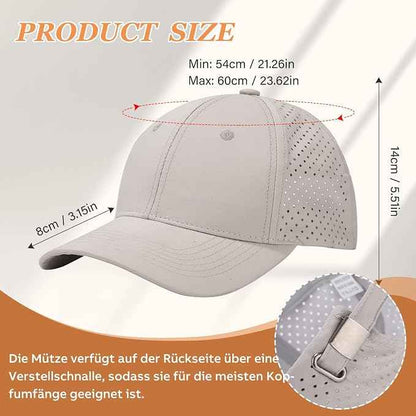 Baseball Cap for Women and Men Summer Sports Cap with Ventilation Holes Running Cap Wide Brim Baseball Cap for Adults