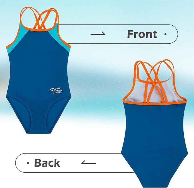 TIZAX Girls One Piece Swimsuit