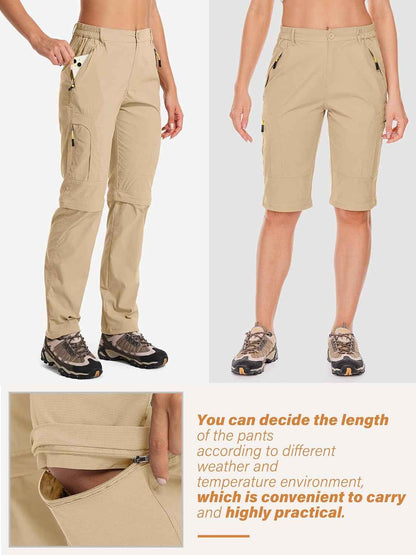 Jessie Kidden Walking Trousers Women Cargo Pants Waterproof Summer Lightweight Quick Dry Convertible Stretch Outdoor Casual UPF 50 Running Cycling Zip Off