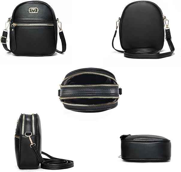 FULEI Small Crossbody Bags for Women Lightweight Cell Phone Bag Mini Handbag with Adjustable Shoulder Strap &amp; Zip Pockets | Small
